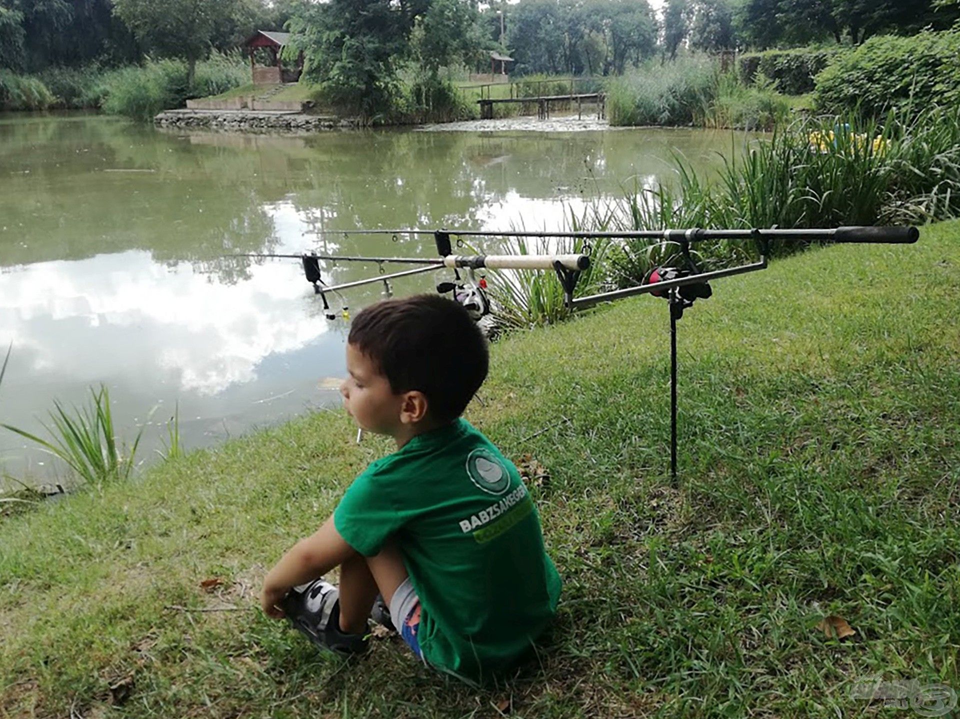 Mezőhegyesi horgászat kisfiam társaságában