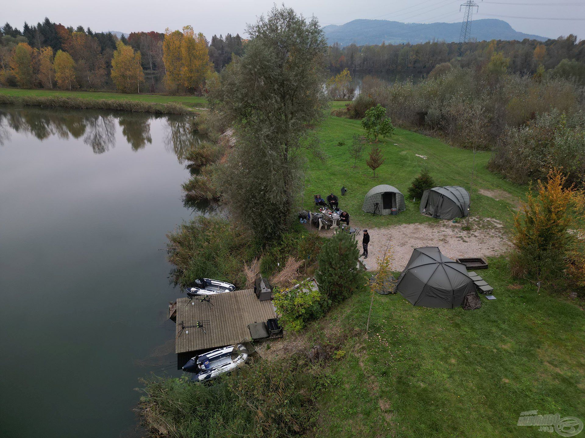 Táborhelyünk az IG Carp Lake partján, Ausztriában