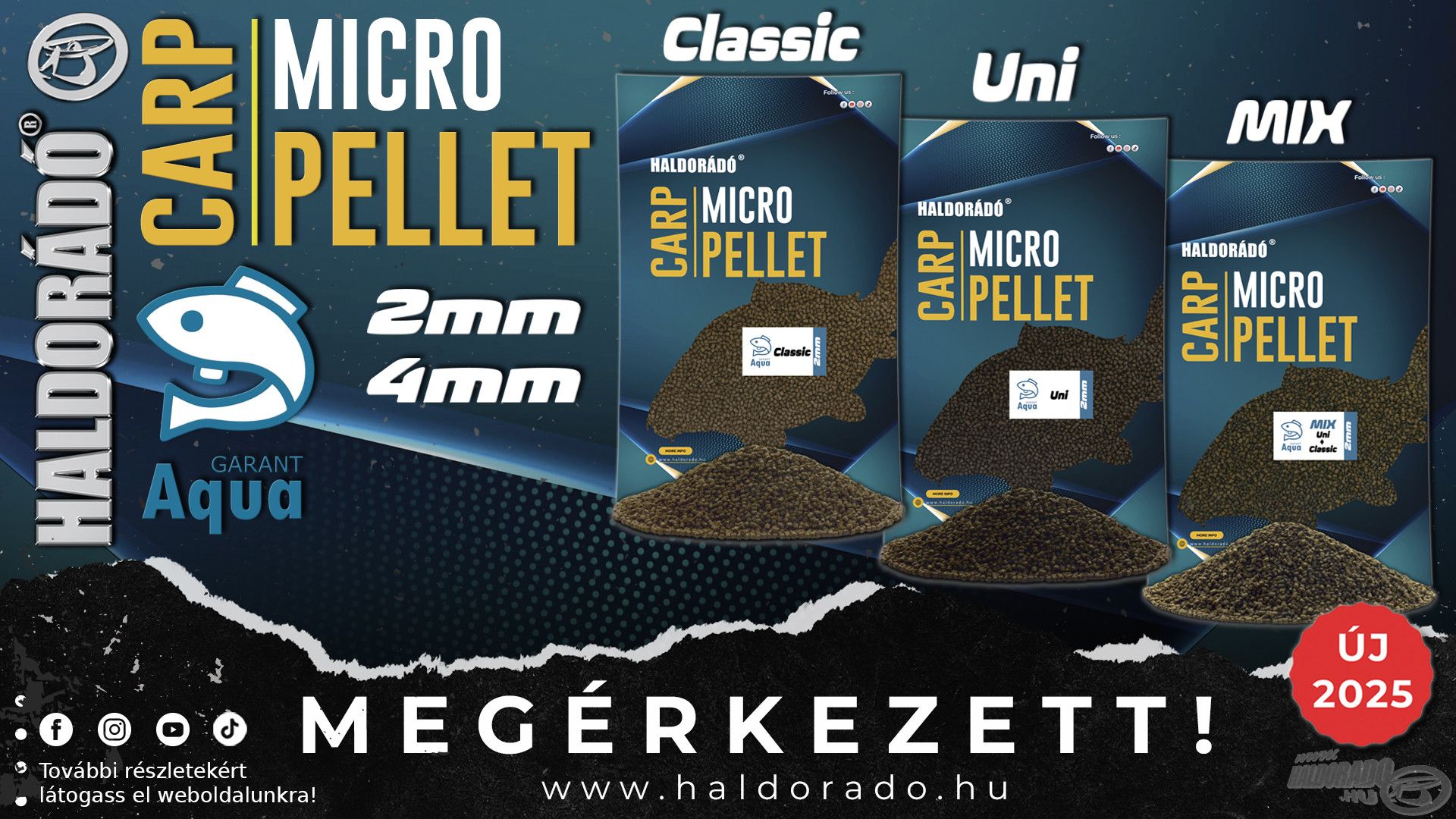 Íme, a Haldorádó Carp Micro Pellet Aqua Garant széria!