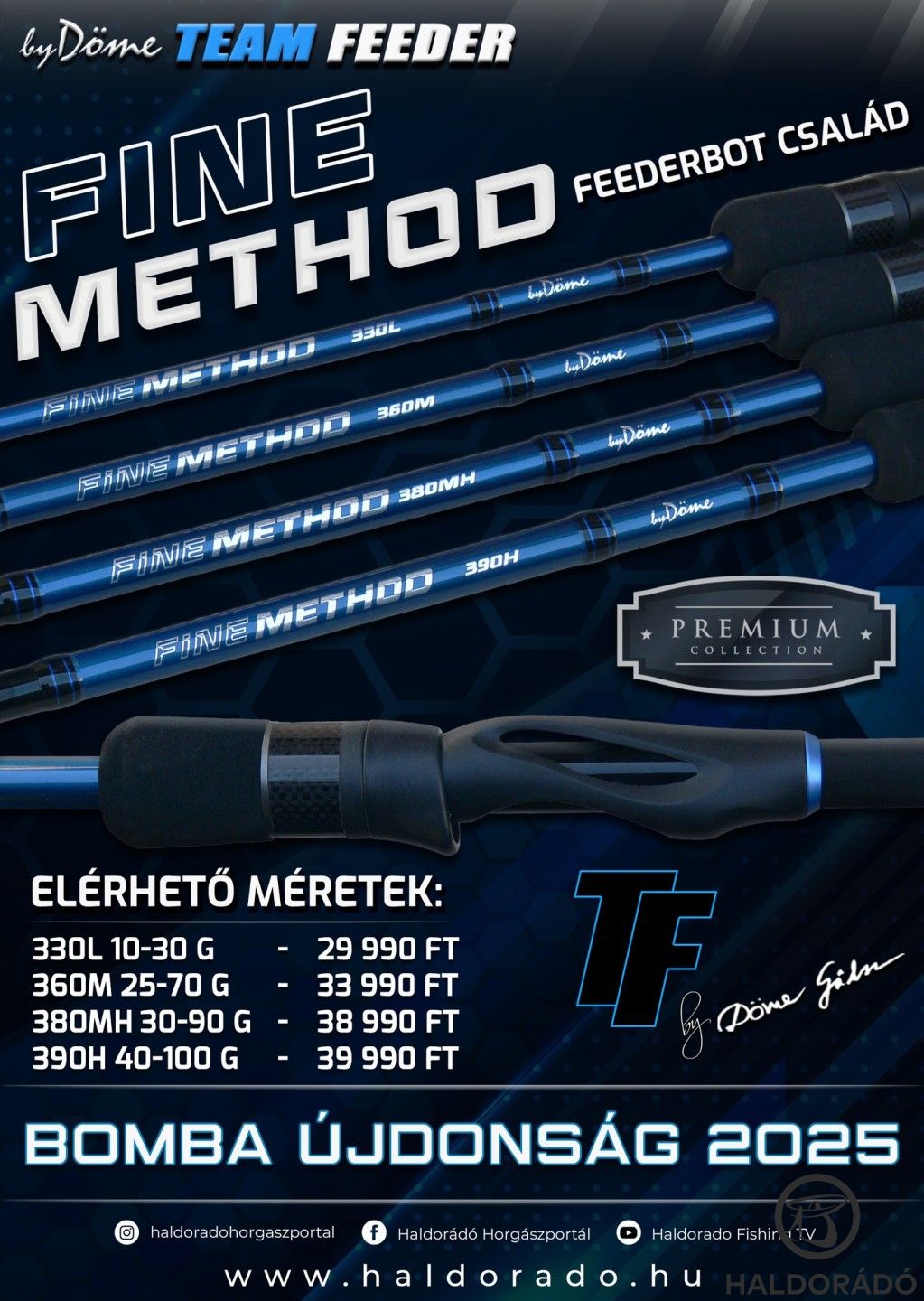 Íme, az új By Döme TEAM FEEDER Fine Method Feeder kollekciónk, mely újra teljes méretsorban elérhető!