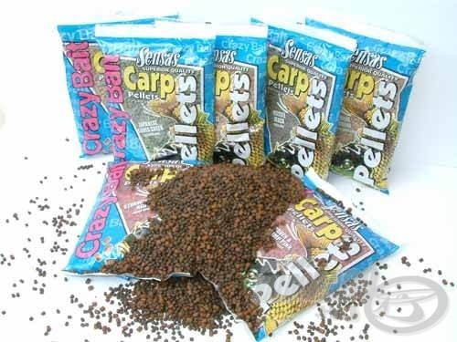 A híres etetőanyag gyártó, a Sensas is sokféle pelletet készít. A Crazy Bait Carp Pellets családot kifejezetten a finomszerelékes horgászoknak kínálják