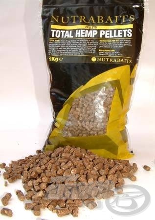 A Nutrabaits Total Hemp pellet kendermag kivonatot tartalmaz. A pontyok mellet a nagytestű fehérhalak figyelmét sem kerülheti el