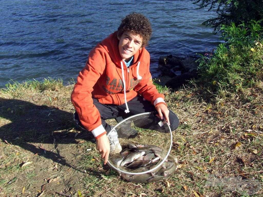 Bőséges zsákmány ez az idő ellenére - mivel front volt, és ilyenkor a halak kapókedve elég rossz