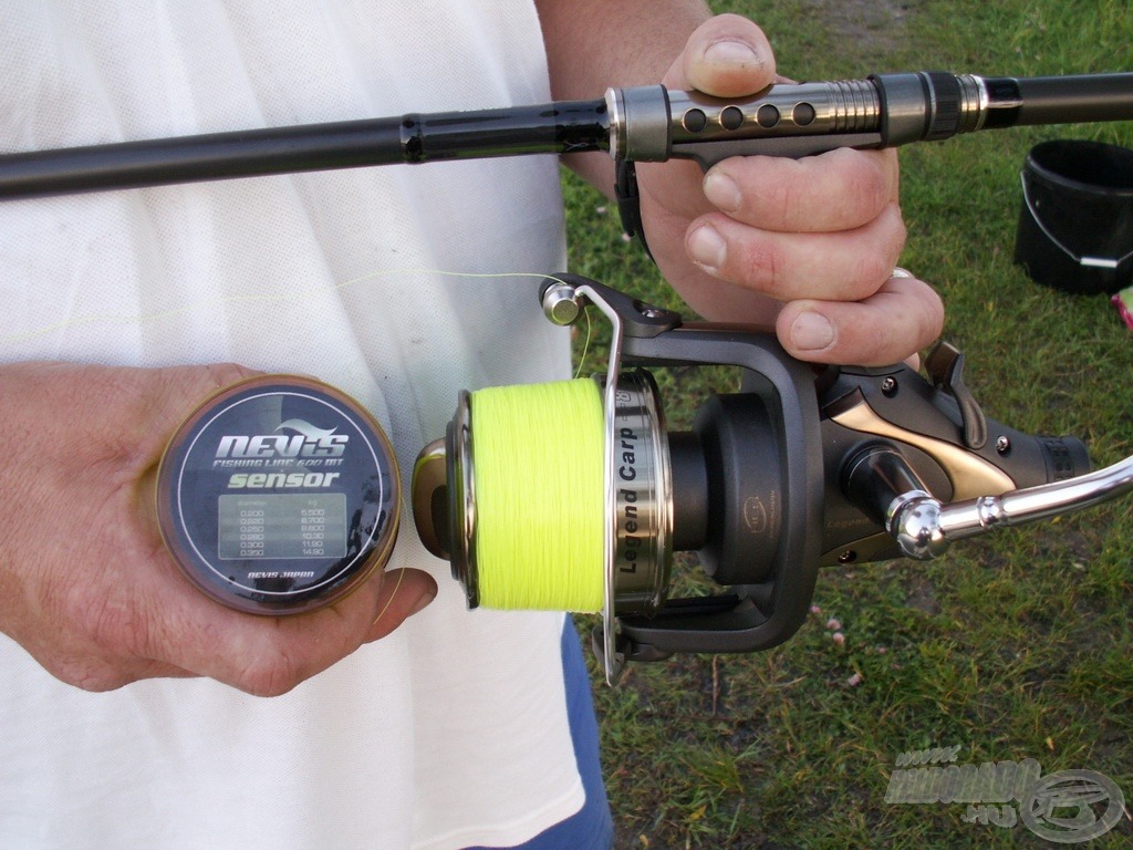 A Nevis Legend Carp 80 orsók dobjára Nevis Sensor Fluo zsinór került