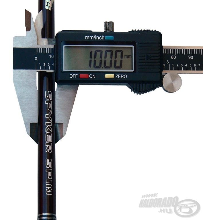 A bottest karcsú, a 2,1 méteres bot nyéltag-átmérője csak 10 mm