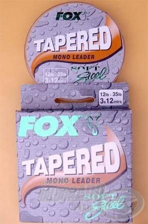 A nagy távolságokra történő dobásoknál ajánlott a Fox Tapered dobóelőtét zsinórt felkötni