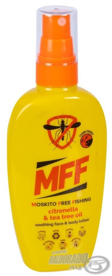 Az MFF szúnyogriasztó használatával távolról elkerülnek a szúrós kis ördögök, mert a speciális illóolajokból álló összetevőitől rettenetesen irtóznak!