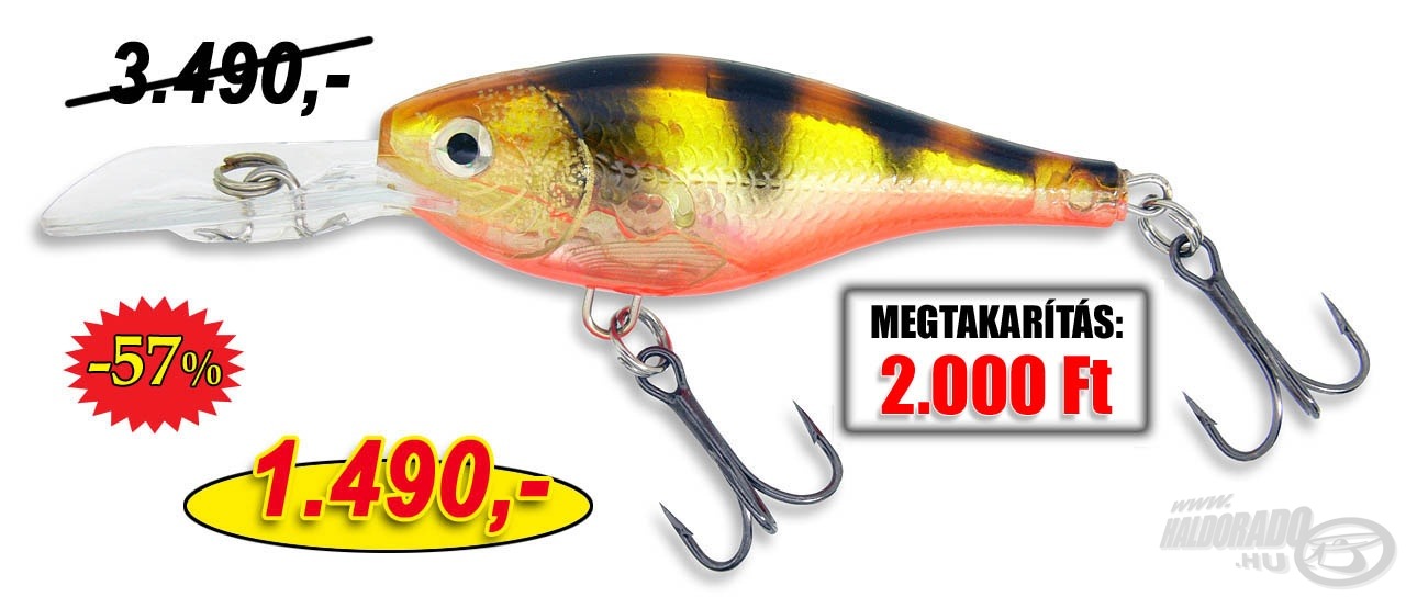 Igazi szépség a Glass Shad Rap a Rapala palettán, ráadásul roppant fogós!