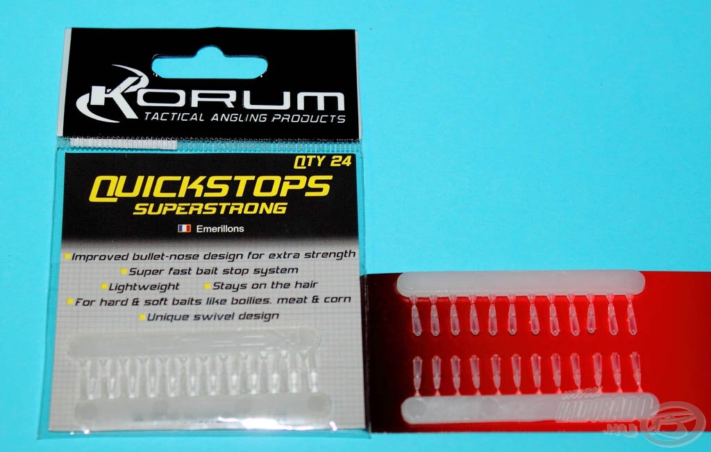 A Korum Quickstops terméket 2 méterben és 3 színben forgalmazzuk. A kis méret 7 x 1,5 mm, míg a nagy 8 x 2 mm. Az áttetsző szín ideális valamennyi csalitípushoz