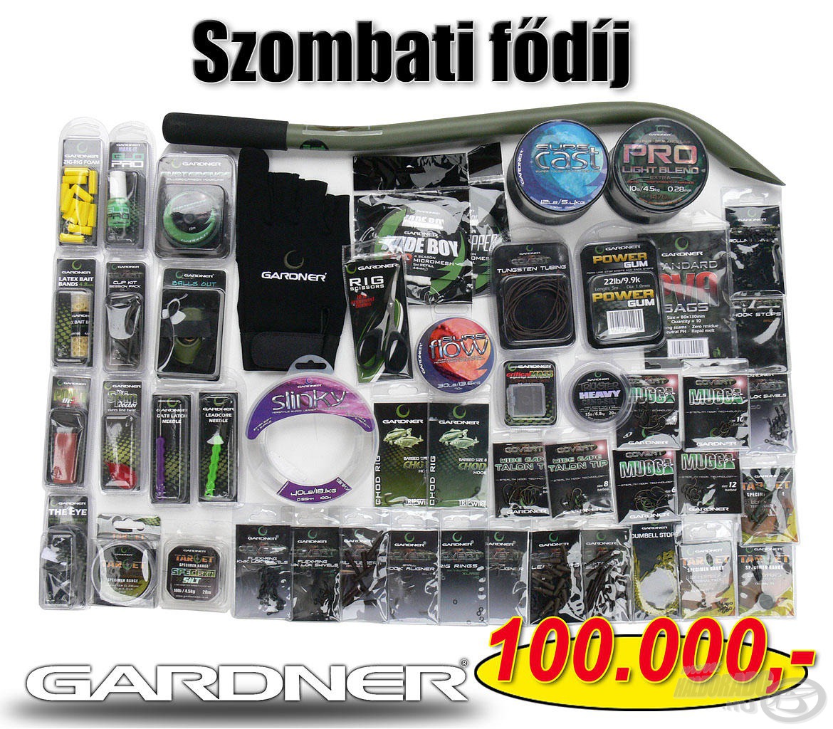 A tudáspróbával összekötött tombola fődíja a szombati napon egy 100.000 Ft értékű Gardner ajándékcsomag!