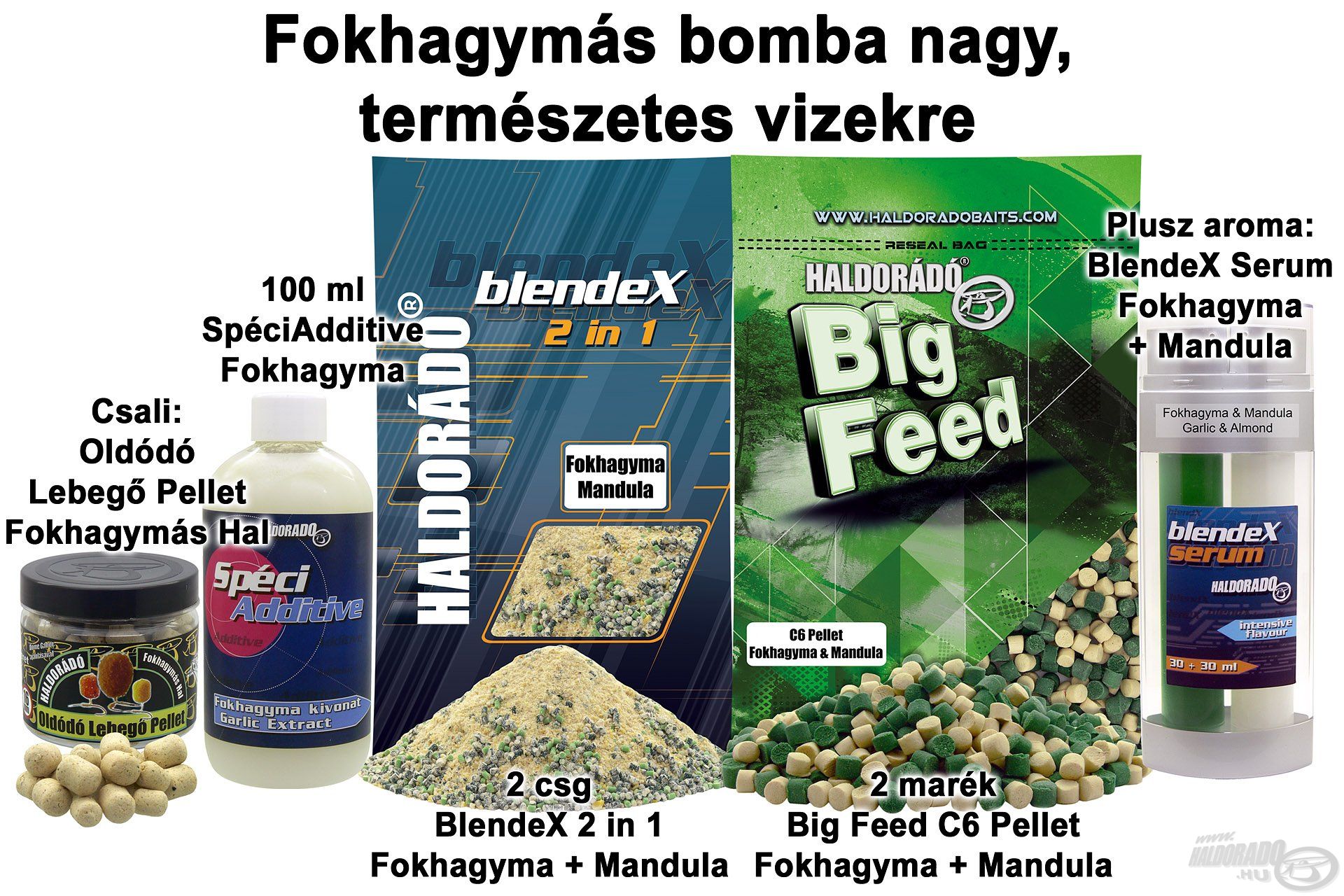 Fokhagymás bomba nagy, természetes vizekre