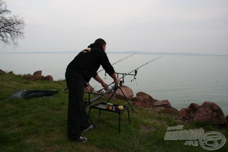 A jobbos botomra szintén a fűszeres csalim került, de itt már kizárólag a főzött csalikból készítettem kombinációt…