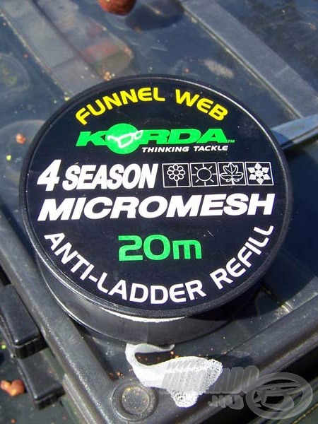 Korda 4 Season (4 évszakos) Micromesh PVA hálóba töltöttem a felsorolt csalikat, hogy a hideg vízben is gyorsan oldódjon