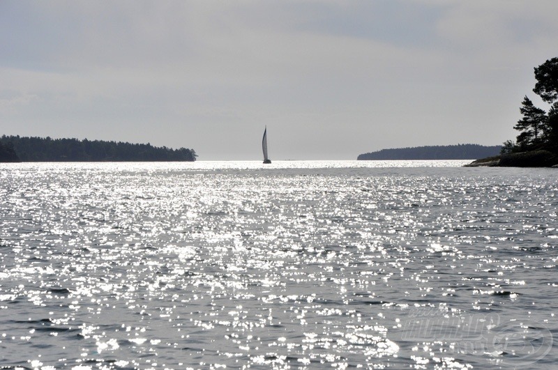 Ez már a Valdemarsviki-öböl vége, a háttérben már a Balti-tenger horizontja látható