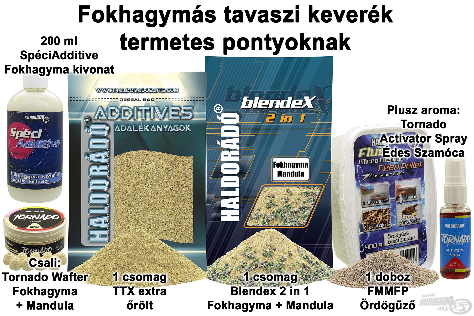 Fokhagymás tavaszi keverék termetes pontyoknak