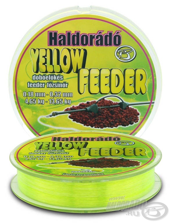 A Yellow Feeder élénksárga színű dobóelőkés feeder főzsinór