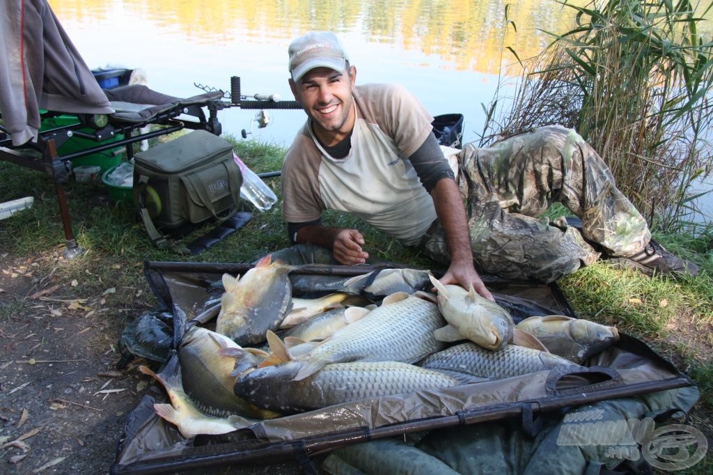 Pethő Gábor 35 kg feletti zsákmányával