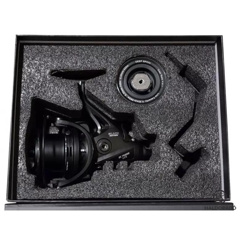 BLACK EDITION BC 14000 LCS nyeletőfékes nagypontyos orsó pótdobbal, díszdobozban / 11
