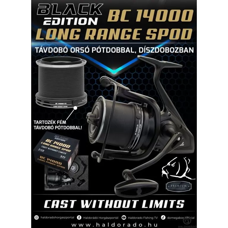 BLACK EDITION BC 14000 Long Range SPOD Távdobó orsó pótdobbal, díszdobozban / 1
