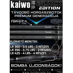 BLACK EDITION Kaiwo LR 425 4 Lbs távdobó horgászbot 200 méterig