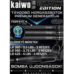 BLACK EDITION Kaiwo LR 425 4 Lbs távdobó horgászbot 200 méterig