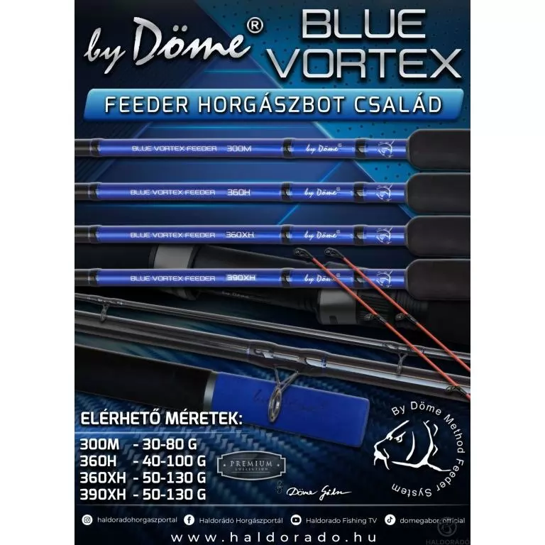 By Döme BLUE VORTEX Feeder 360H univerzális feeder horgászbot / 1