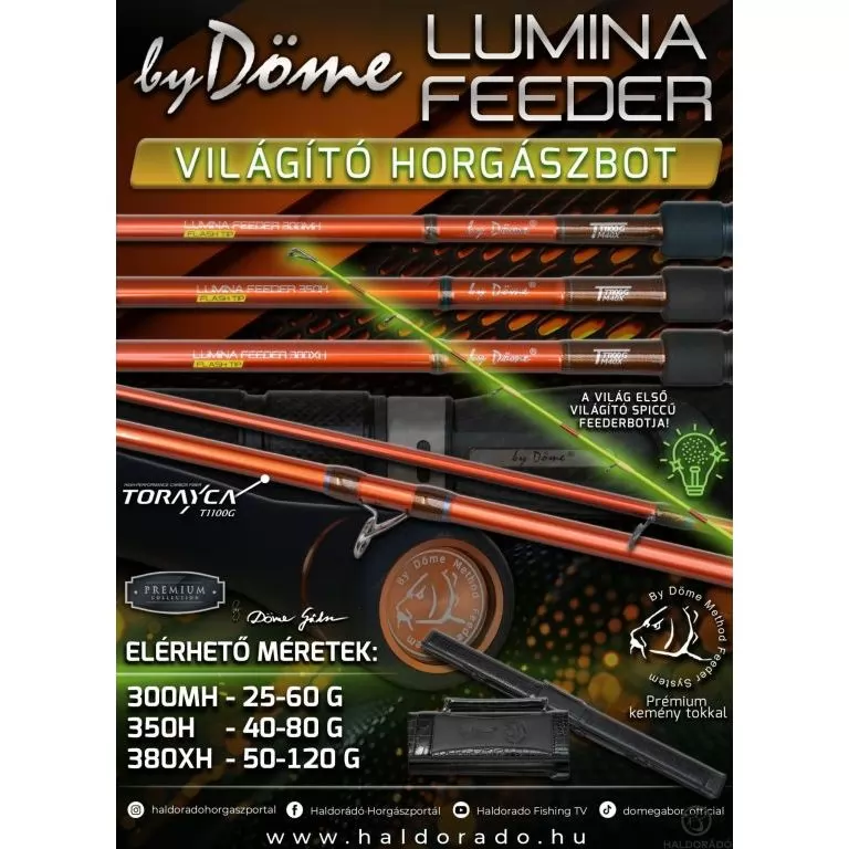 By Döme LUMINA FEEDER 300MH világító horgászbot / 1