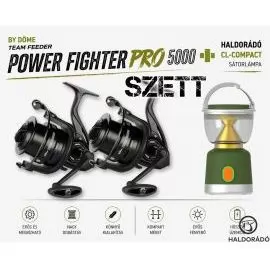 By Döme TEAM FEEDER Power Fighter Pro 5000 orsó páros + Sátorlámpa