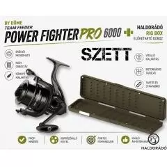 By Döme TEAM FEEDER Power Fighter Pro 6000 orsó + Feeder előketartó doboz