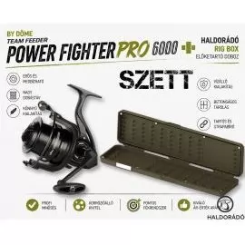 By Döme TEAM FEEDER Power Fighter Pro 6000 orsó + Feeder előketartó doboz