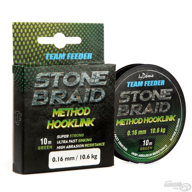 By Döme TEAM FEEDER Stone Braid Green 0,18 mm