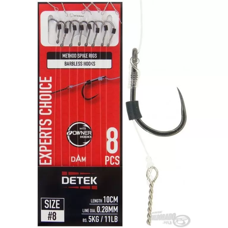 DAM Deetek Method Spike Stop Rig Barbless 10 cm 12 - 0,22 mm / 1