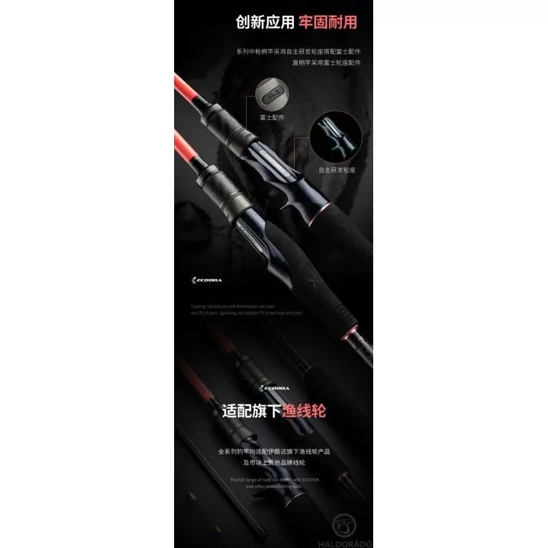 ECOODA ExairEtika Tai Raba 206HS Spinning JIG-es kősüllős, süllős horgászbot / 9