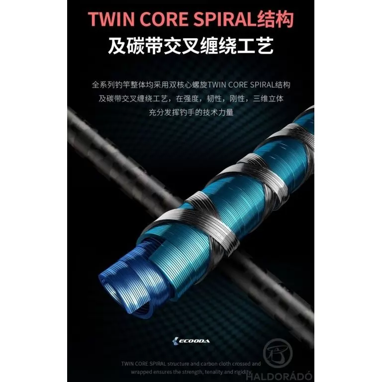 ECOODA ExairEtika Tai Raba 208XHS Spinning nyéltoldós JIG-es süllős horgászbot / 7