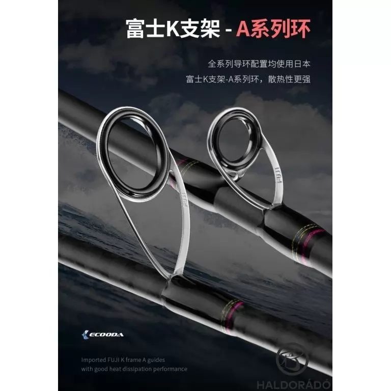 ECOODA ExairEtika Tenya Game 235MHS Spinning JIG-es süllős horgászbot / 8