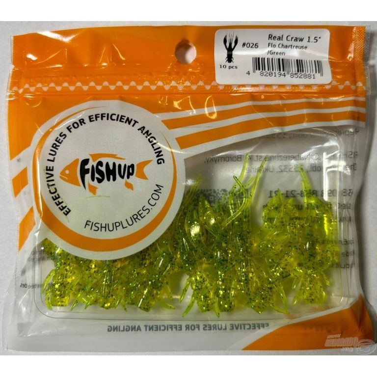 FISHUP Real Craw 4 cm - Flo Chartreuse / Green