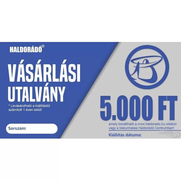 HALDORÁDÓ Ajándékutalvány 5000 Ft / 1