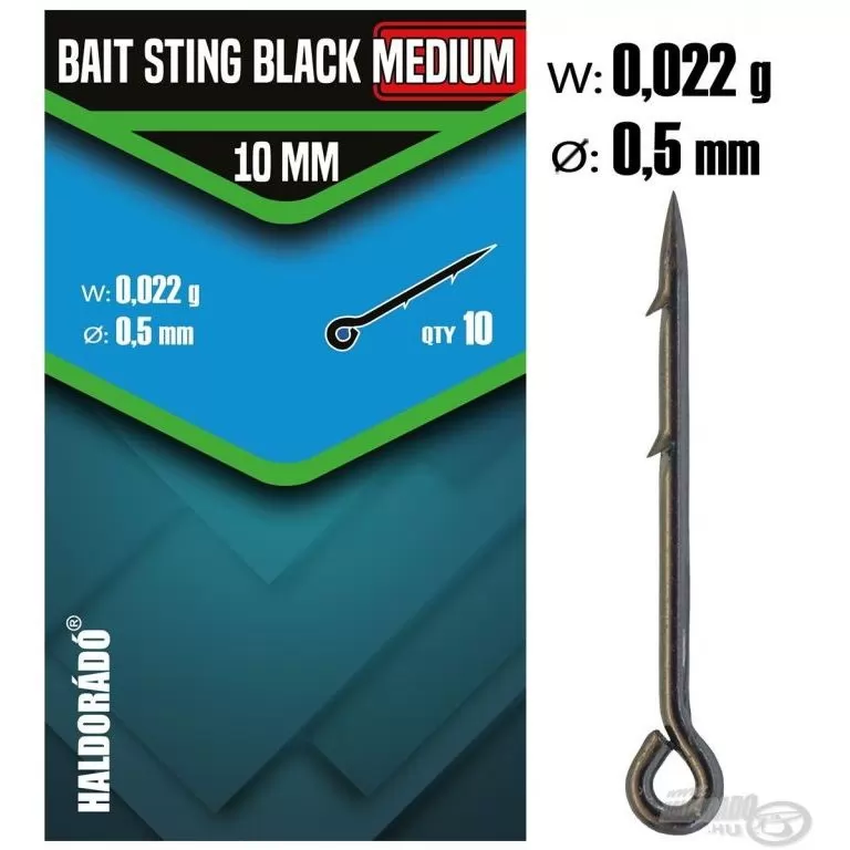 HALDORÁDÓ Bait Sting Black Medium 10 mm - Közepes vastagságú csalitüske / 1