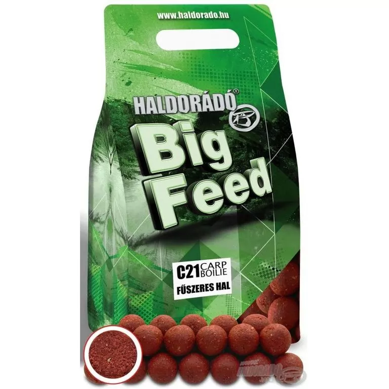 HALDORÁDÓ Big Feed - C21 Boilie - Fűszeres Hal 2 kg / 1