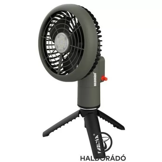 HALDORÁDÓ Camping akkumulátoros ventilátoros lámpa LED lámpával