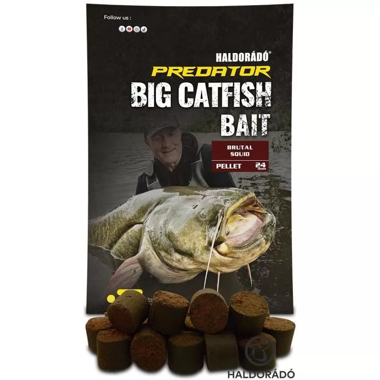 HALDORÁDÓ Catfish Bait Pellet 24 mm - Brutal Squid 1 kg / 1