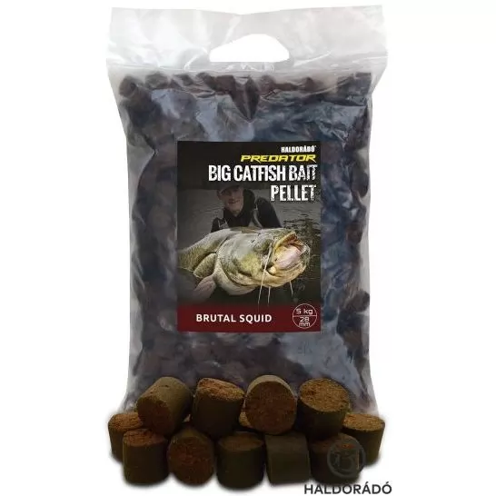 HALDORÁDÓ Catfish Bait Pellet 28 mm - Brutal Squid 5 kg