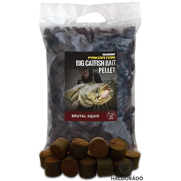 HALDORÁDÓ Catfish Bait Pellet 28 mm - Brutal Squid 5 kg / 1