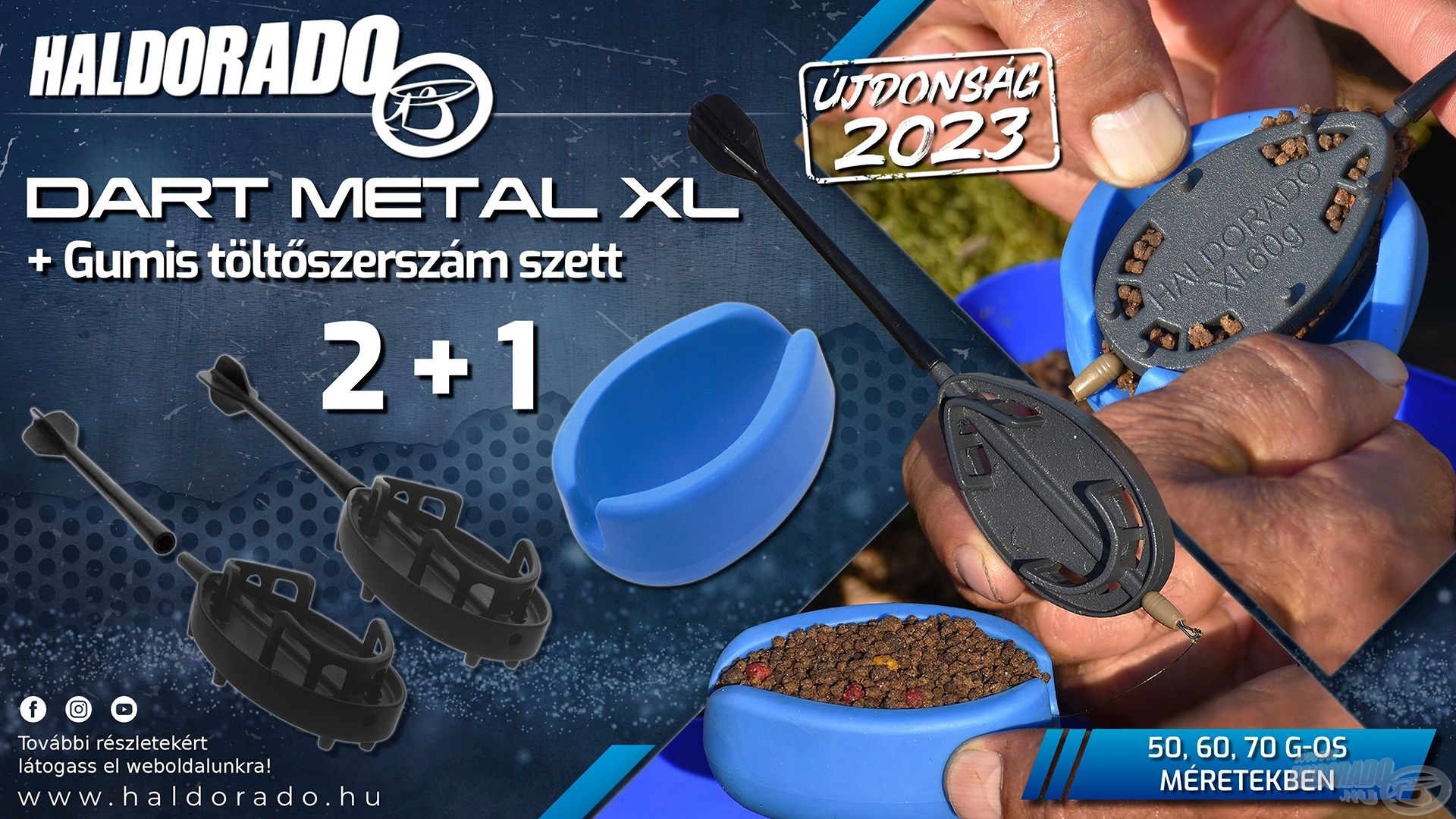HALDORÁDÓ Dart Metal XL 70 g kosár szett Haldorádó áruház