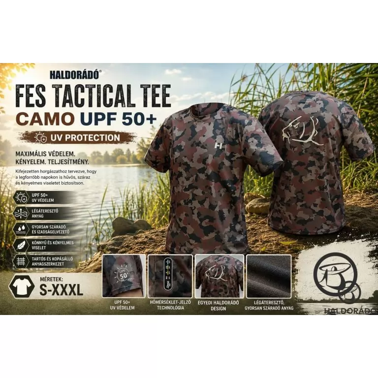 HALDORÁDÓ FES Tactical Tee Camo UPF 50+ XXL / 1