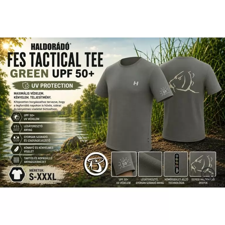 HALDORÁDÓ FES Tactical Tee Green UPF 50+ XXXL / 1