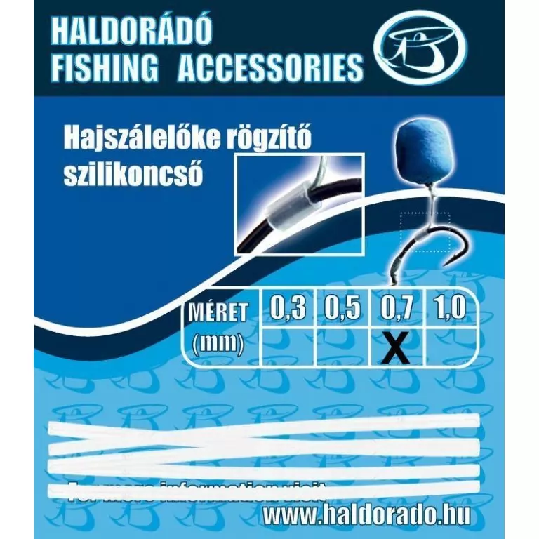 HALDORÁDÓ Hajszálelőke rögzítő szilikoncső 0,7 mm / 1