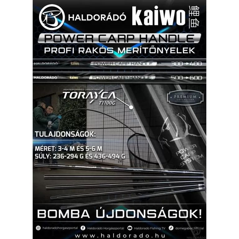 HALDORÁDÓ Kaiwo Power Carp Handle 5-6 m rakós merítőnyél / 1