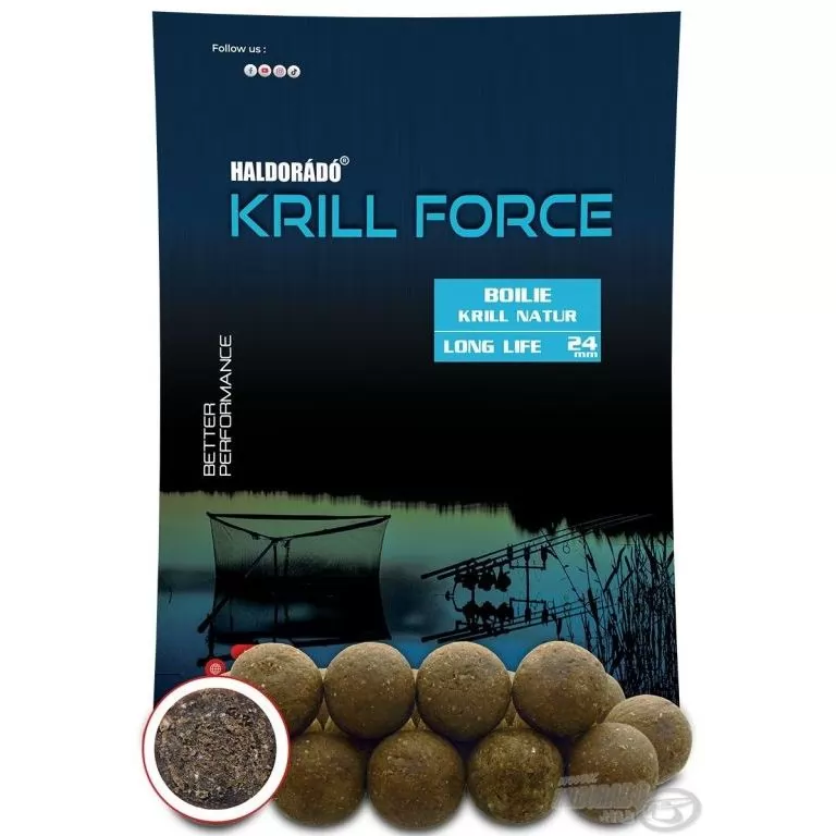 HALDORÁDÓ Krill Force Boilie Long Life 24 mm - Krill Natur / 1