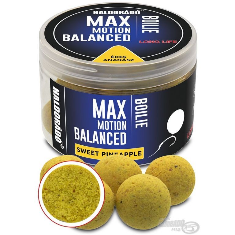 HALDORÁDÓ MAX MOTION Boilie Balanced 20 mm - Édes Ananász